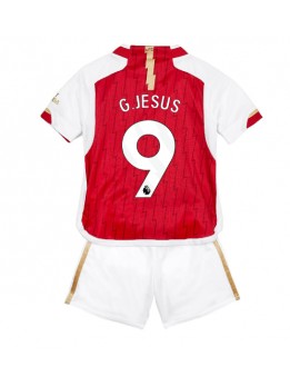 Arsenal Gabriel Jesus #9 Heimtrikotsatz für Kinder 2023-24 Kurzarm (+ Kurze Hosen)